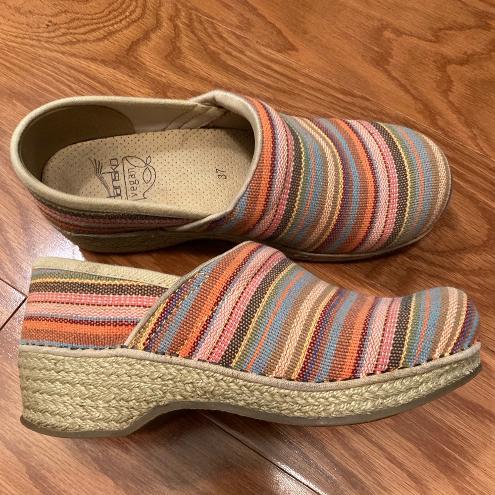 Dansko Jute Pro Stripe Multi Professional Clog